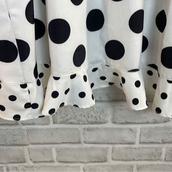DO+BE Size Medium polkadot mini dress ties on side spaghetti straps adjustable - Picture 4 of 14